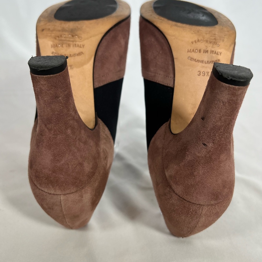 Anyi Lu Heart Suede Handmade Italy Sacchetto Italian Pumps Heels Shoes Size 39.5 - Picture 12 of 14
